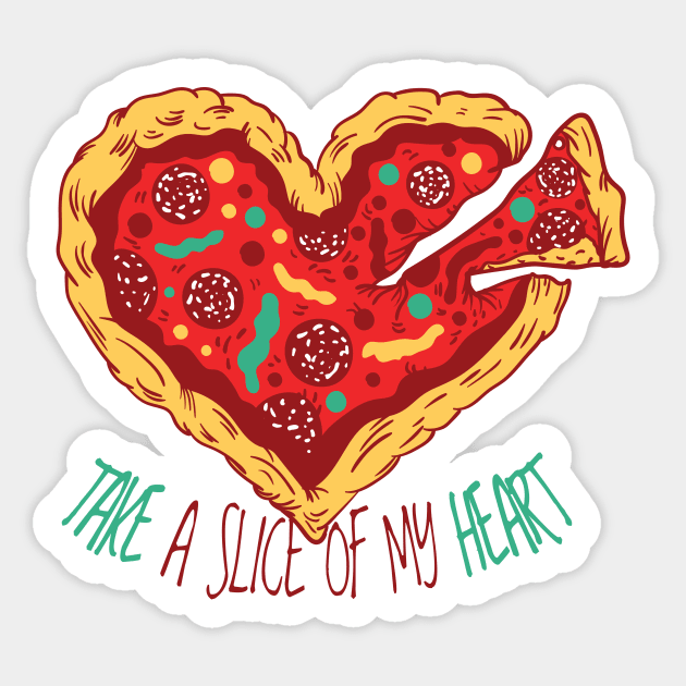 Pizza Heart Sticker by LR_Collections